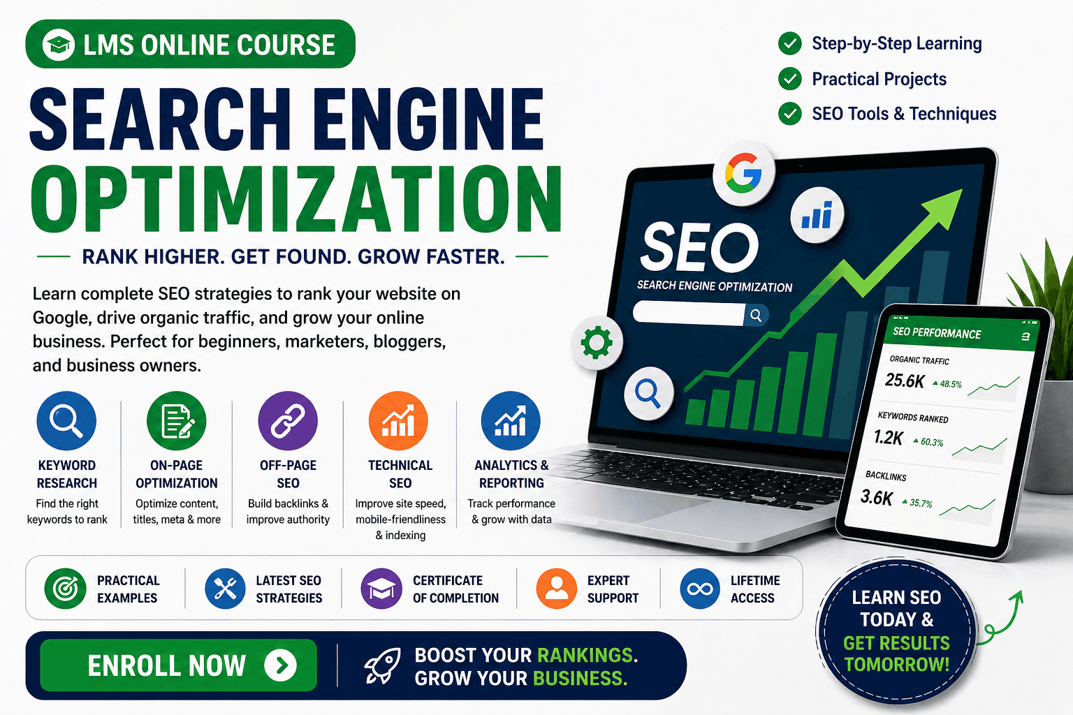 Master Search Engine Optimization (SEO): Rank #1 on Google & Grow Organic Traffic